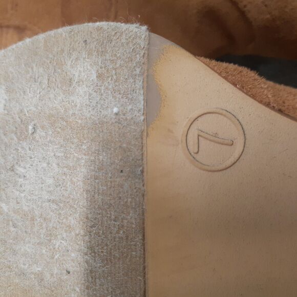 Mossimo Supply Co Boots Womens 7 Western Ankle Bootie Brown Faux Suede Heels - Picture 8 of 9